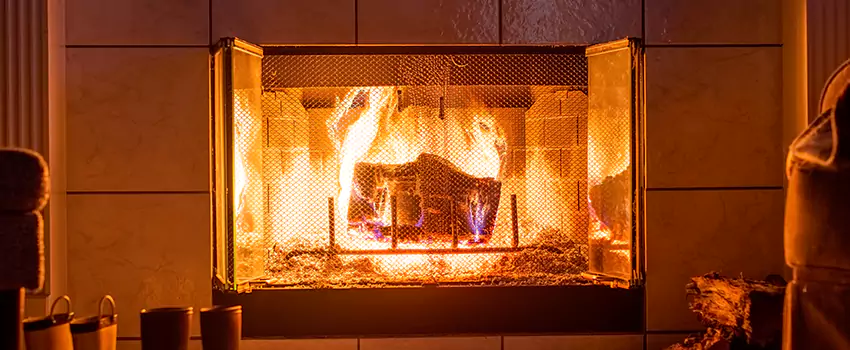Mendota Hearth Landscape Fireplace Installation in Palm River-Clair Mel, Florida